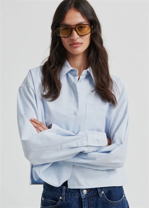 Joza cropped skjorte Light Blue Denim Second Female 